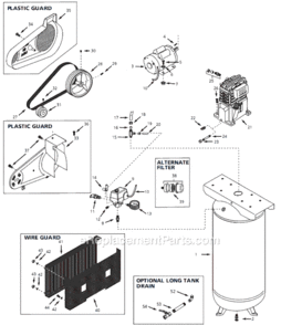 Page A Diagram and Parts List for VT631201 2002 Campbell Hausfeld Compressor